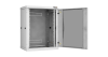 Настенный разборный шкаф NIKOMAX 19", 15U, стеклянная дверь, Ш600хВ770хГ450мм, 2 пары монтажных направляющих, серый