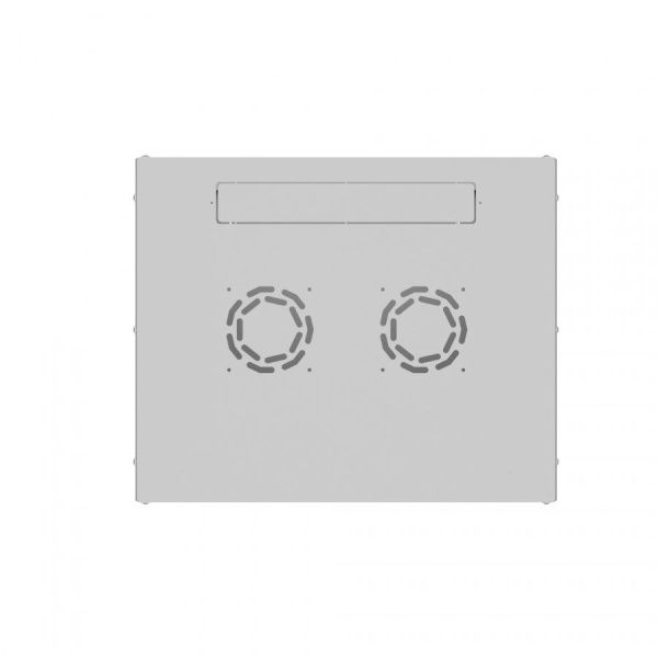 Шкаф настенный телекоммуникационный NTSS LIME 6U 550х450х370мм, 2 профиля 19, дверь сплошная металл, боковые стенки несъемные, разобранный, серый RAL