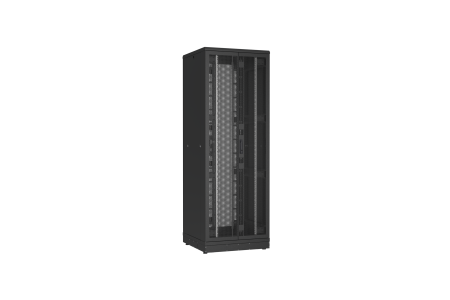 Напольный шкаф NIKOMAX серии TFR-R2 19", 47U, двустворчатые перфорированные двери, металлические стенки, Ш800хВ2232хГ800мм, в разобранном виде, черный