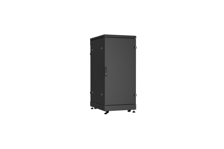 Напольный шкаф NIKOMAX 19", 24U, промышленный, цельнометаллические двери, степень защиты IP54, Ш600хВ1274хГ800мм, черный.