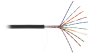 Кабель NETLAN U/UTP 10 пар, Кат.5 (Класс D), 100МГц, одножильный, BC (чистая медь), полиэтилен, внешний, до -40C, черный, 305м - гарантия 1 год