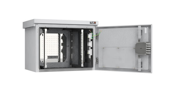 Шкаф NIKOMAX настенный климатический TWK-098256-M-GY, Lite, IP55, Ш821хВ615хГ566 мм, цвет серый, муар, RAL 7035. Комплектация: монтажные направляющие - 2 пары, рым-болт М8 - 4 шт., сальник-ввод отверст. 36 мм - 6шт., монтажная панель – 3 шт., дин-рейка – 