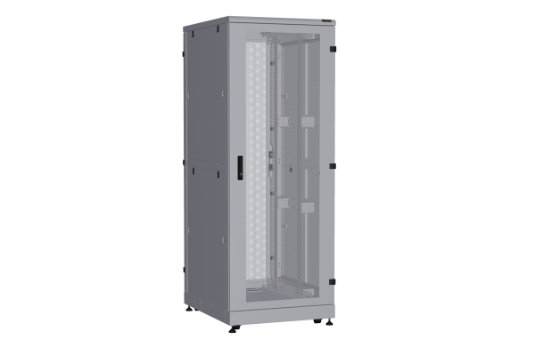 Напольный шкаф NIKOMAX серии TFA-R 19", 42U, перфорированные двери, металлические двухуровневые стенки, Ш800хВ2114хГ1000мм, в разобранном виде, серый
