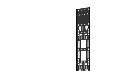 Лоток Zero-Unit NIKOMAX для крепления аксессуаров с крепежом, 42U черный.