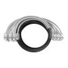 Кабельная сборка NTSS PREMIUM 12pc, FTP CAT5e, оконцована разъемами KEYSTONE RJ45 FTP CAT5e, заделка в чулке, вывод 0.6м, длина 12м, LSZH, серый