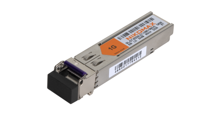 Модуль NIKOMAX SFP, 1.25 Гбит/с, WDM, 1 ОВ, SM, 1xLC, Tx:1490/Rx:1550 нм, DDM, 24 дБ (до 80 км)