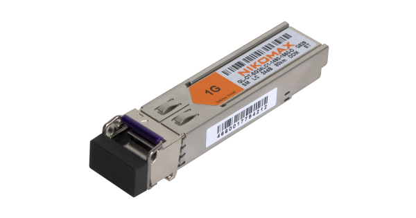Модуль NIKOMAX SFP, 1.25 Гбит/с, WDM, 1 ОВ, SM, 1xLC, Tx:1490/Rx:1550 нм, DDM, 24 дБ (до 80 км)
