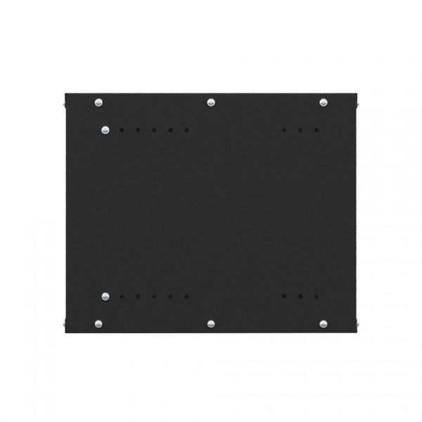 Шкаф настенный телекоммуникационный NTSS LIME 9U 550х450х500мм, 2 профиля 19, дверь сплошная металл, боковые стенки несъемные, разобранный, черный RAL