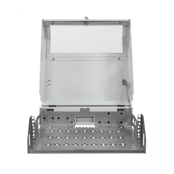 Шкаф настенный телекоммуникационный NTSS SOHO 19 5U: 3U+2U, собранный, серый RAL 7035