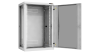 Настенный разборный шкаф NIKOMAX 19", 18U, стеклянная дверь, Ш600хВ904хГ450мм, 2 пары монтажных направляющих, серый