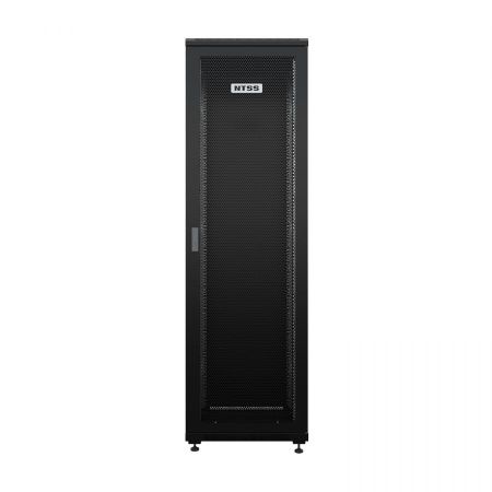 Шкаф напольный универсальный серверный NTSS R 47U 600х600мм, 4 профиля 19, двери перфорированная и сплошная металл, боковые стенки съемные, регулируем