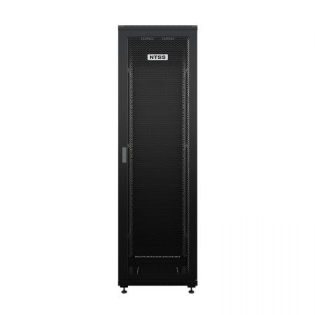 Шкаф напольный универсальный серверный NTSS R 22U 600х800мм, 4 профиля 19, двери перфорированная и сплошная металл, боковые стенки съемные, регулируем