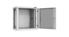Настенный разборный шкаф NIKOMAX 19", 12U, стеклянная дверь, Ш600хВ636хГ450мм, 2 пары монтажных направляющих, серый