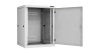Настенный разборный шкаф NIKOMAX 19", 15U, металлическая дверь, Ш600хВ770хГ600мм, 2 пары монтажных направляющих, серый