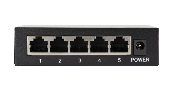 Коммутатор NETLAN, неуправляемый, 4*10/100/1000Мбит/с PoE (af/at), 1*10/100/1000Мбит/с RJ45, 1* DC52V/0.92A, PoE бюджет 48W