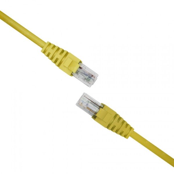 Патч-корд NTSS 2хRJ45/8P8C, T568B UTP 5e кат. литой 5 метров, LSZH, желтый