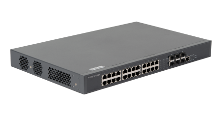 Управляемый коммутатор L3 NIKOMAX, Stack, 24*1/2.5 Гбит/с BaseT, 6*1/10Гбит/с SFP+, 1*блок питания