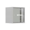 Шкаф настенный телекоммуникационный NTSS LIME 12U 550х600х635мм, 2 профиля 19, дверь стеклянная, боковые стенки несъемные, разобранный, серый RAL 7035