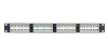 Коммутационная панель NETLAN 19", 1U, 24 порта, Кат.6 (Класс E), 250МГц, RJ45/8P8C, 110/KRONE, T568A/B, неэкранированная, черная