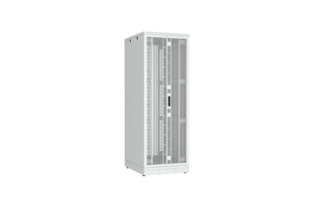 Напольный шкаф NIKOMAX серии TFR-R2 19", 47U, двустворчатые перфорированные двери, металлические стенки, Ш800хВ2232хГ1000мм, в разобранном виде, серый