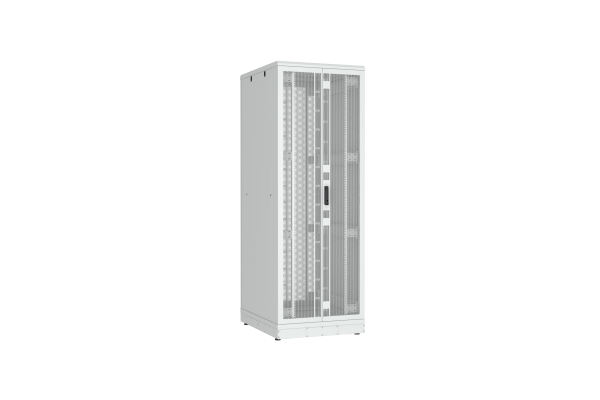 Напольный шкаф NIKOMAX серии TFR-R2 19", 47U, двустворчатые перфорированные двери, металлические стенки, Ш800хВ2232хГ1000мм, в разобранном виде, серый