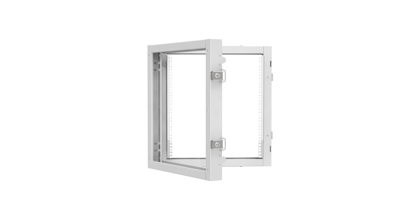 Пристенная поворотная секция NIKOMAX 19", 12U, Ш600хВ636хГ156мм, 1 пары L-образных монтажных направляющих, серый RAL 7035.