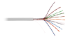 Кабель NETLAN U/UTP 10 пар, Кат.5 (Класс D), 100МГц, одножильный, BC (чистая медь), поливинилхлорид, серый, 305м - гарантия: 1 год