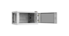 Настенный разборный шкаф NIKOMAX 19", 6U, стеклянная дверь, Ш600хВ370хГ600мм, 2 пары монтажных направляющих, серый