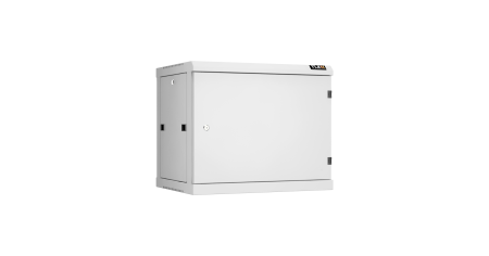 Настенный разборный шкаф NIKOMAX 19", 9U, металлическая дверь, Ш600хВ503хГ450мм, 2 пары монтажных направляющих, серый