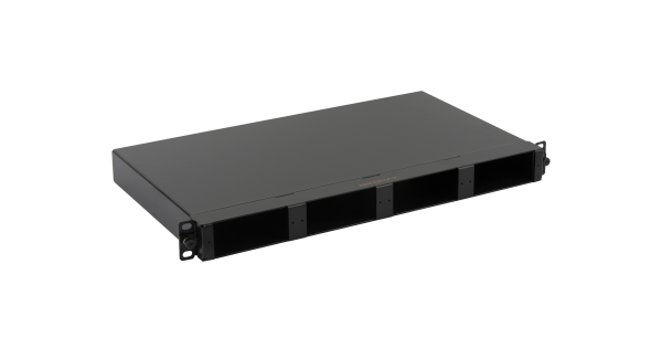 Оптический кросс NIKOMAX 19" серии MS, 1U, до 4 кассетных модулей/ панелей, выдвижной, черный
