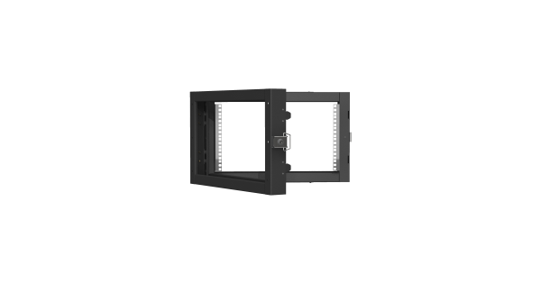 Пристенная поворотная секция NIKOMAX 19", 6U, Ш600хВ370хГ156мм, 1 пары L-образных монтажных направляющих, черный RAL 9005.