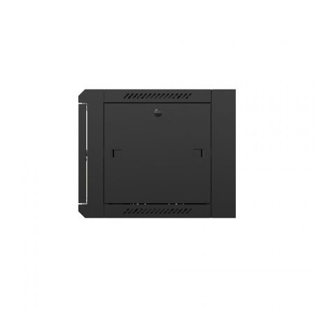 Шкаф настенный телекоммуникационный NTSS W 6U 600х600х370мм, 2 профиля 19, дверь стеклянная, боковые стенки съемные, задняя стенка, разобранный, черны