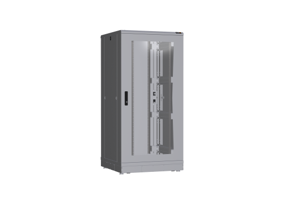 Напольный шкаф NIKOMAX серии TFR-R2 19", 33U, дверь со стеклом и металлическая, металлические стенки, Ш800хВ1702хГ800мм, в разобранном виде, серый