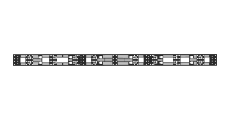 Лоток Zero-Unit NIKOMAX для крепления аксессуаров с крепежом, 47U черный.