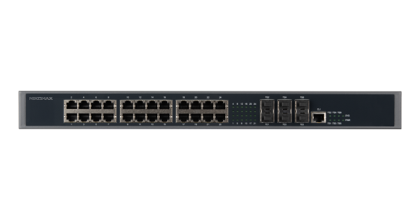 Управляемый коммутатор L3 NIKOMAX, Stack, 24*1/2.5 Гбит/с BaseT, 6*1/10Гбит/с SFP+, 1*блок питания