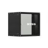 Шкаф настенный телекоммуникационный NTSS LIME 18U 550х600х900мм, 2 профиля 19, дверь стеклянная, боковые стенки несъемные, разобранный, черный RAL 900
