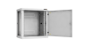 Настенный разборный шкаф NIKOMAX 19", 12U, металлическая дверь, Ш600хВ636хГ450мм, 2 пары монтажных направляющих, серый