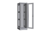 Напольный шкаф NIKOMAX серии TFR-R2 19", 42U, дверь со стеклом и металлическая, металлические стенки, Ш600хВ2012хГ800мм, в разобранном виде, серый