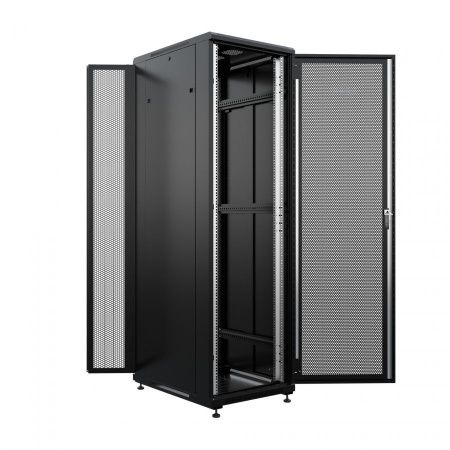 Шкаф напольный универсальный серверный NTSS R 47U 800х800мм, 4 профиля 19, двери перфорированная и перфорированная двухстворчатая, боковые стенки съем