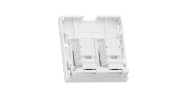 Настенная розетка NIKOMAX, 2 порта, Кат.5e (Класс D), 100МГц, RJ45/8P8C, FT-TOOL/110/KRONE, T568A/B, неэкранированная, со шторками, белая - гарантия: 5 лет расширенная / 25 лет системная