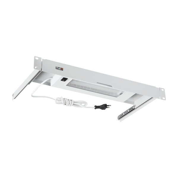 Блок освещения NIKOMAX, 19", 1U, выдвижной, Г247мм, серый