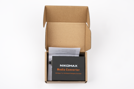 Медиаконвертер неуправляемый NIKOMAX, UTP 1000/2500/5000/10000Мбит/с, SFP+ 1/10Гбит/с, 5-12В (блок питания 5В/2А в комплекте)