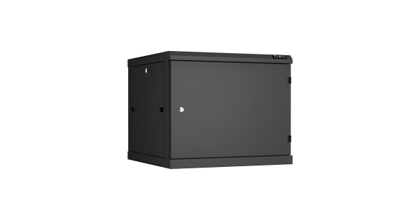 Настенный разборный шкаф NIKOMAX 19", 9U, металлическая дверь, Ш600хВ503хГ600мм, 2 пары монтажных направляющих, черный