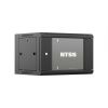 Шкаф настенный телекоммуникационный NTSS W 6U 600х600х370мм, 2 профиля 19, дверь стеклянная, боковые стенки съемные, задняя стенка, разобранный, черны