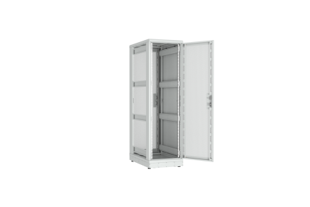 Напольный шкаф NIKOMAX серии TFR-R2 19", 42U, перфорированные двери, металлические стенки, Ш600хВ2010хГ1000мм, в разобранном виде, серый