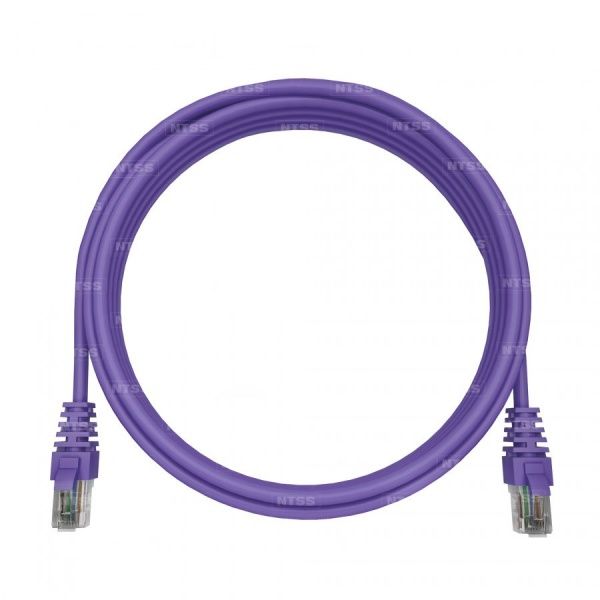 Патч-корд NTSS PREMIUM 2xRJ45/8P8C, T568B UTP 28 AWG CAT6 LSZH 2 метра, лиловый