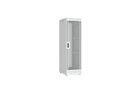 Напольный шкаф NIKOMAX серии TFR-R2 19", 42U, двери перфорированные, одностворчатая и двустворчатая, металлические стенки, Ш600хВ2010хГ800мм, в разобранном виде, серый