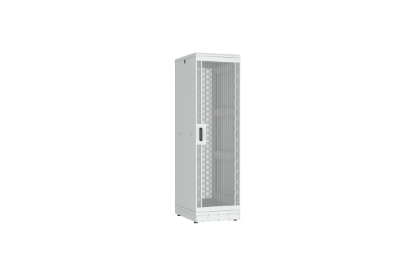 Напольный шкаф NIKOMAX серии TFR-R2 19", 42U, двери перфорированные, одностворчатая и двустворчатая, металлические стенки, Ш600хВ2010хГ800мм, в разобранном виде, серый