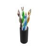 Кабель витая пара NTSS PREMIUM U/UTP 6кат 4 пары одножильный 23AWG внешний PE 305м черный
