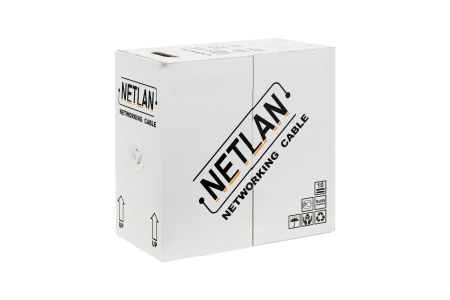 Кабель NETLAN F/UTP 4 пары, Кат.5е, внешний, PE -40C, одножильный, 100МГц, черный, 1м
